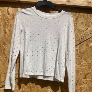 COPPER KEY Elegant White Long Sleeve Top